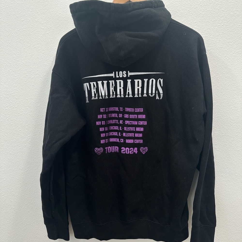 Los Temerarios Black Band Tour Hoodie Mexican Pop music Band Hispanic small - Picture 3 of 4